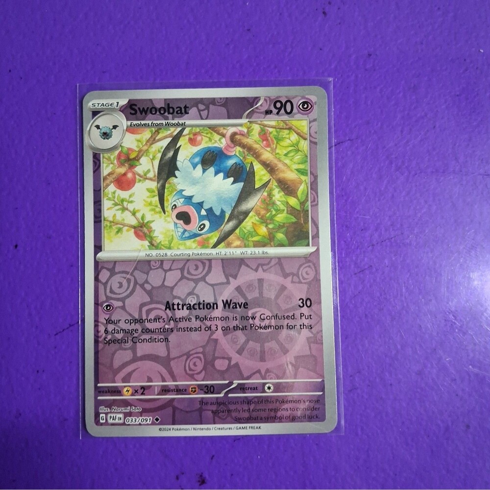 Swoobat 033/091 SV: Paldean Fates Reverse Holo